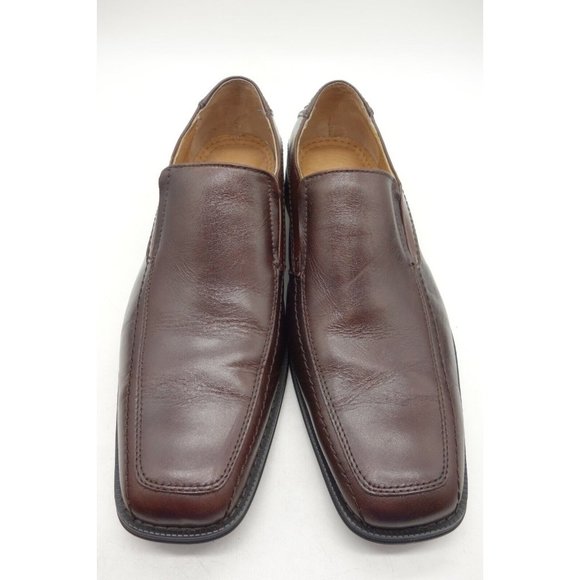 Joseph Abboud Brown Leather Slip On Loafers Shoes Men\'s 10.5 M main image 10